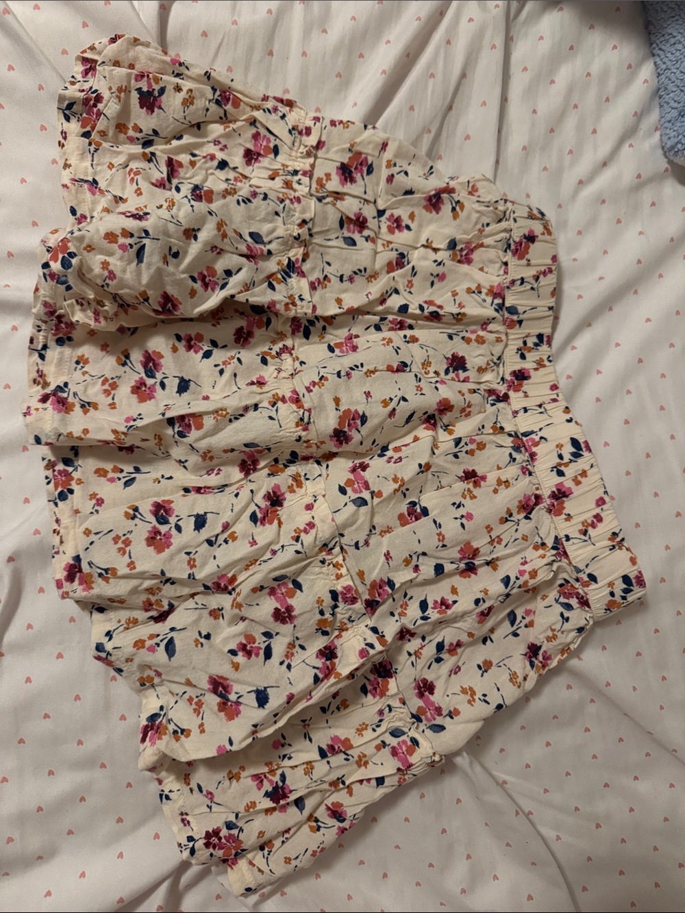 GAP Kids Cream Floral Ruffle Skirt